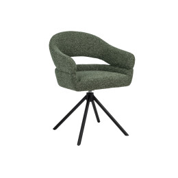 Стул поворотный R-180 зеленый мох + чёрный
