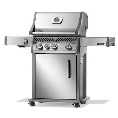 Газовый гриль Napoleon Rogue PRO 425 с боковой горелкой SIZZLE ZONE, нержавеющая сталь1