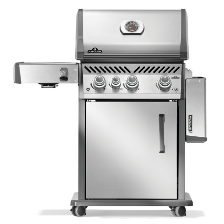 Газовый гриль Napoleon Rogue PRO 425 с боковой горелкой SIZZLE ZONE, нержавеющая сталь2