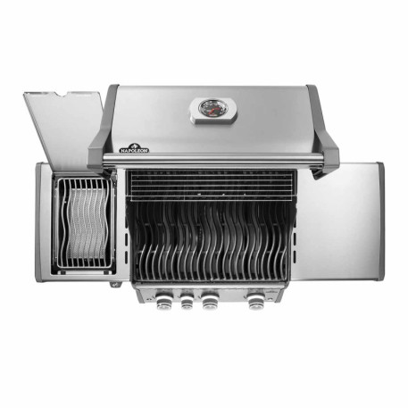 Газовый гриль Napoleon Rogue PRO 425 с боковой горелкой SIZZLE ZONE, нержавеющая сталь7
